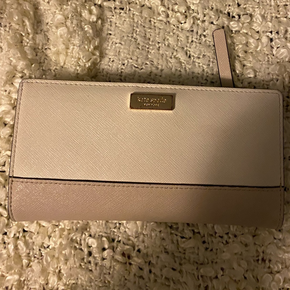 Kate Spade Bifold Cream and Blush Wallet